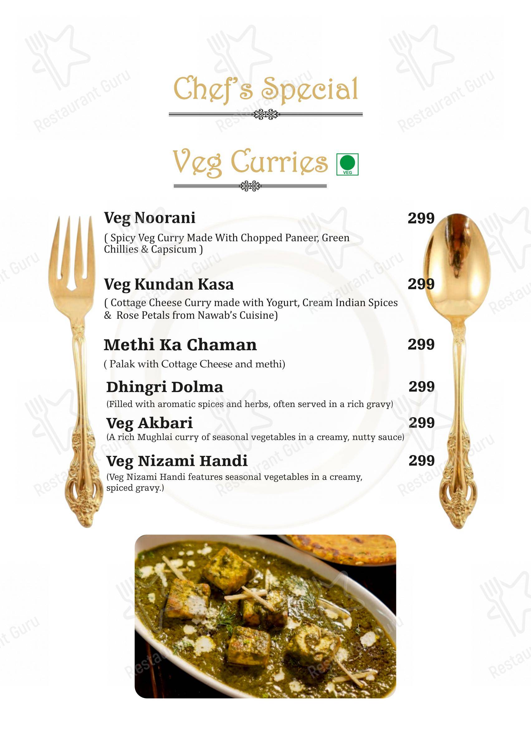 Zamindar Restaurant - Menu