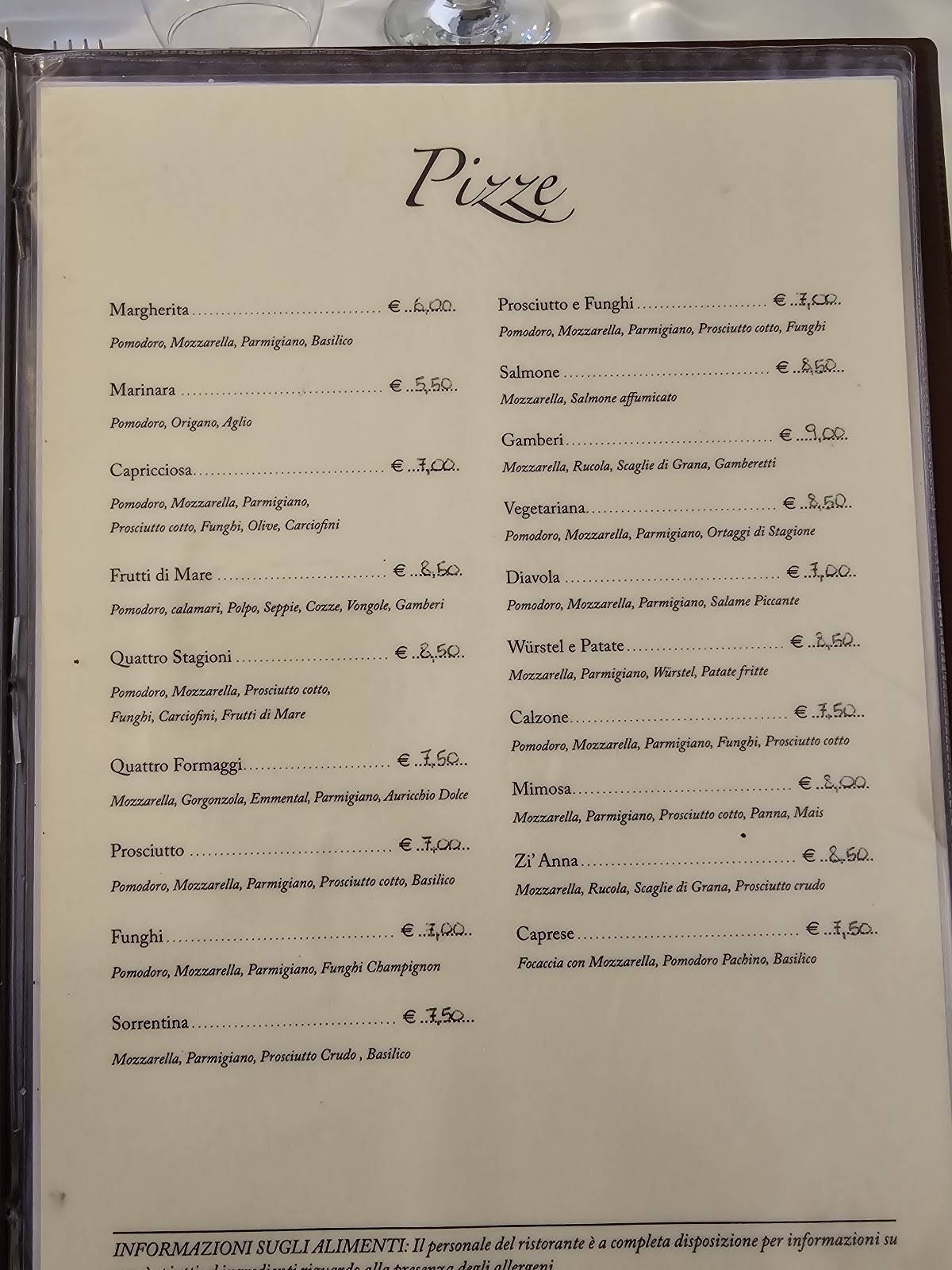 Menu di Zì Anna Mare 