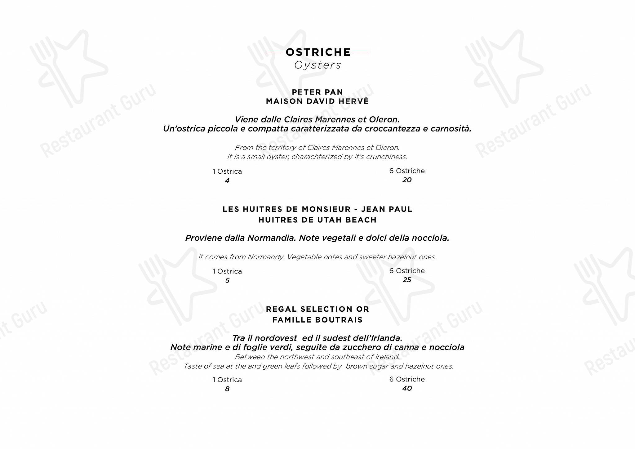 Wine Menu pour AcquaRoof Terrazza Molinari, Bistrot di mare restaurant