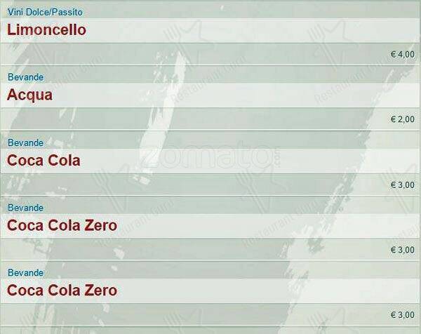 Menu di SambaMaki  Parioli 