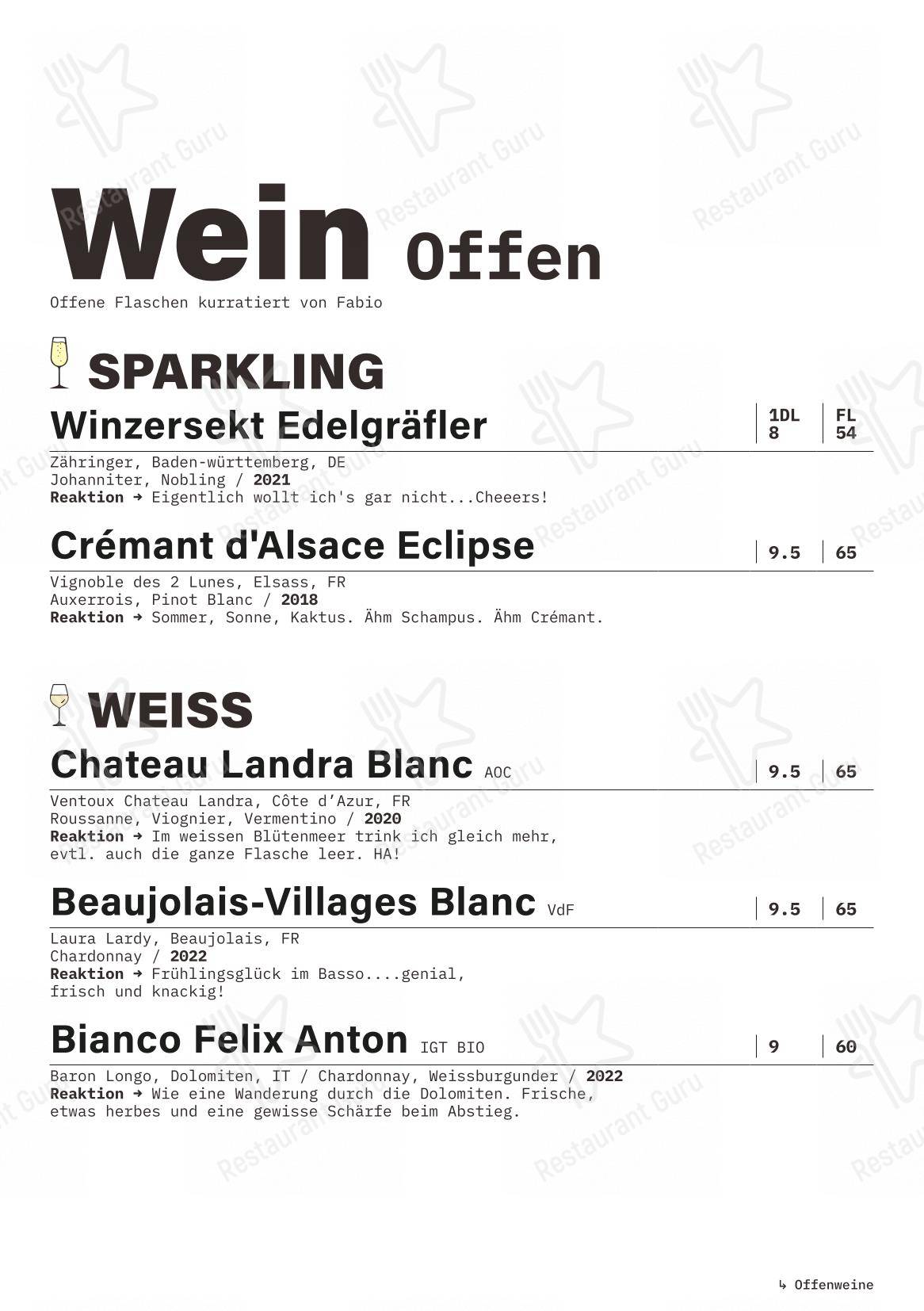 Menu bar per basso in Basilea