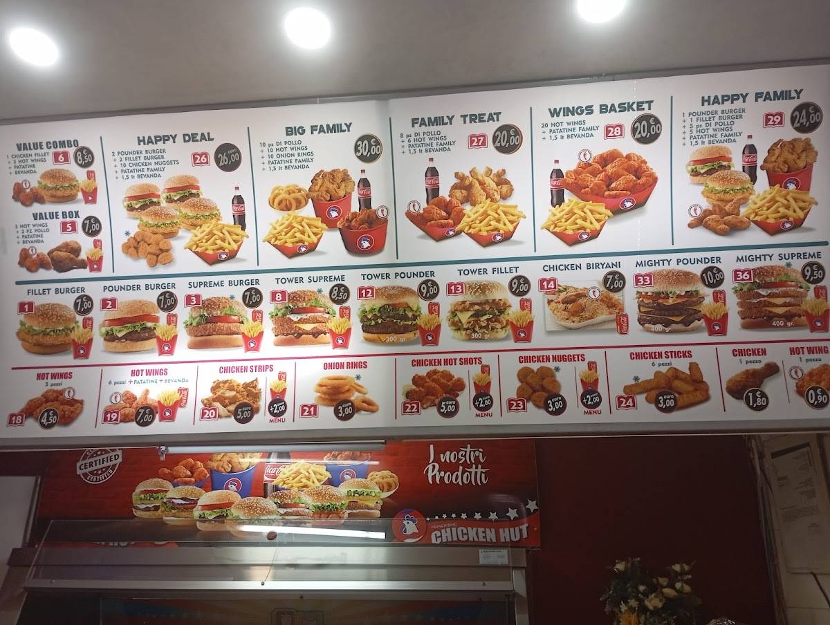 Menu di Chicken Hut 