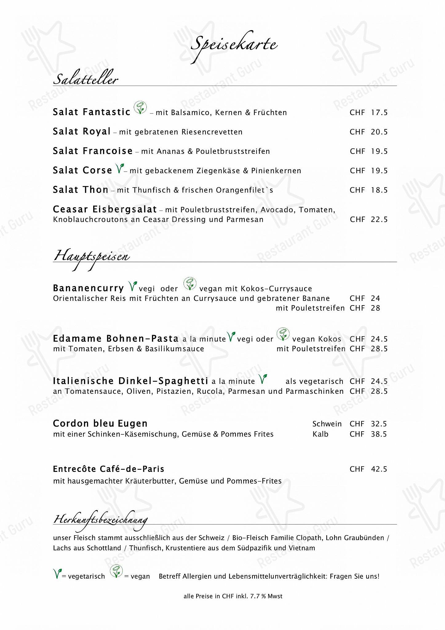 Menu di Eugen Chur - Wine Menu