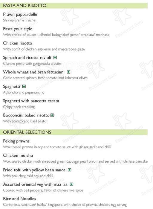 Avasa menu