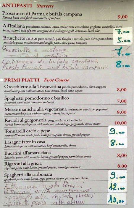 Menu di LA PIZZERIA 