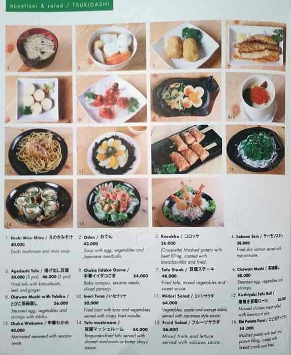 Menu at Midori Japanese Restaurant Bogor, Bogor