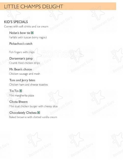 Avasa menu