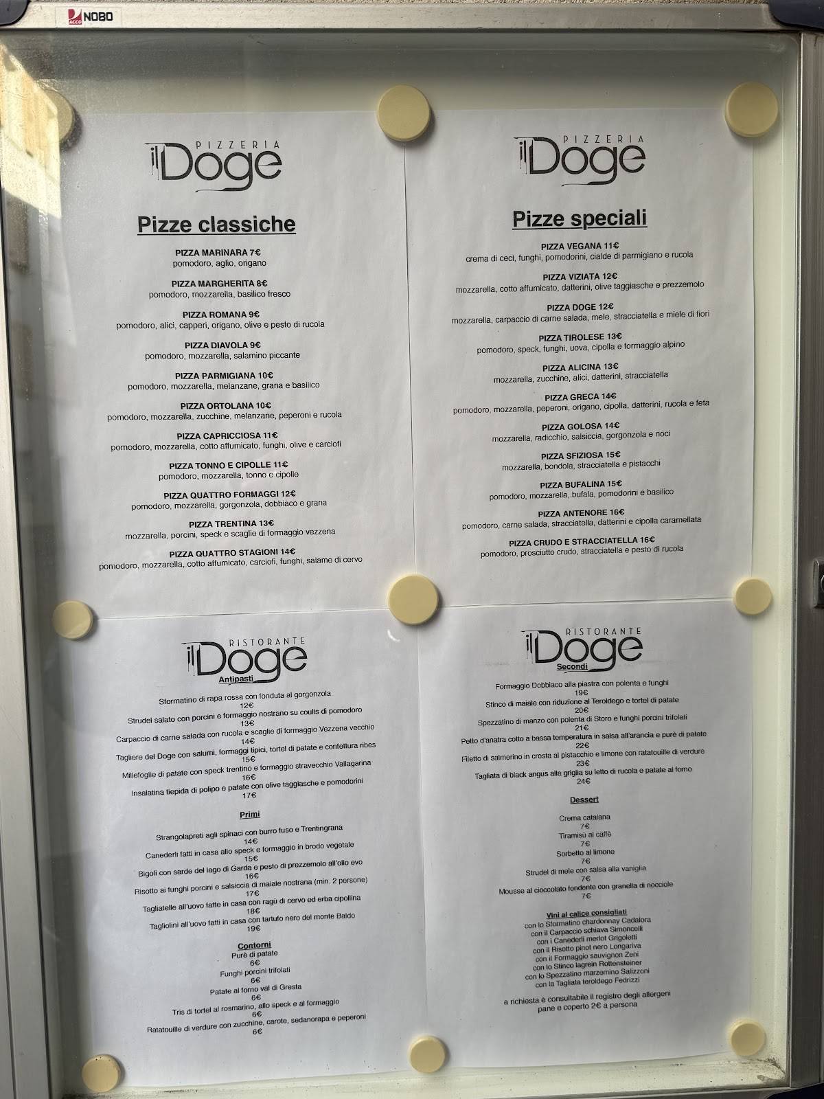 Menu di Ristorante Il Doge 
