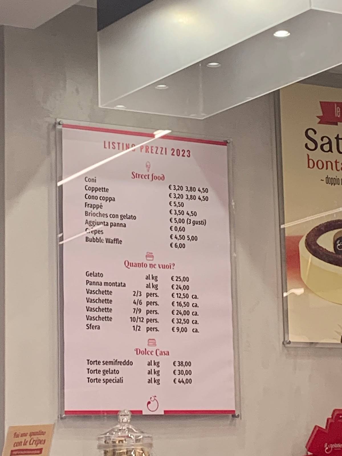 Menu di Gelateria il Gelatiere 