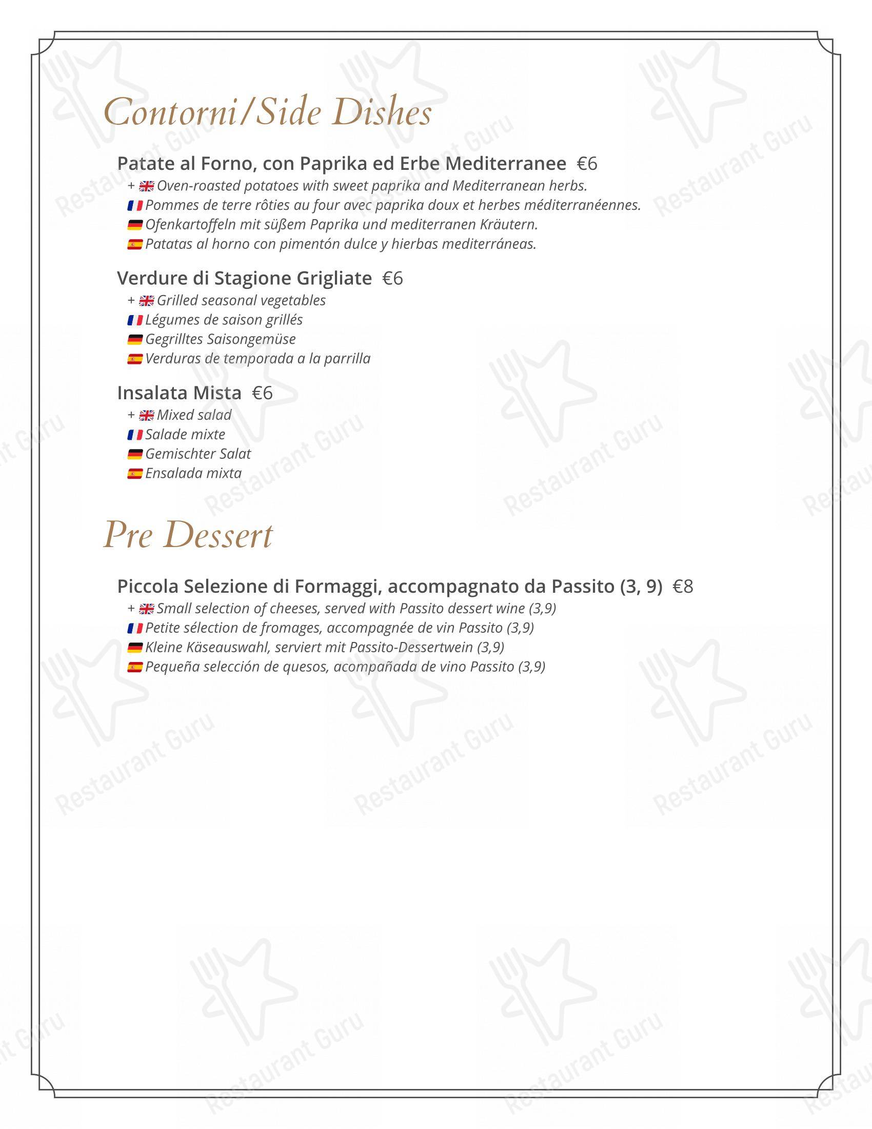 Menu per il Mercante ristorante