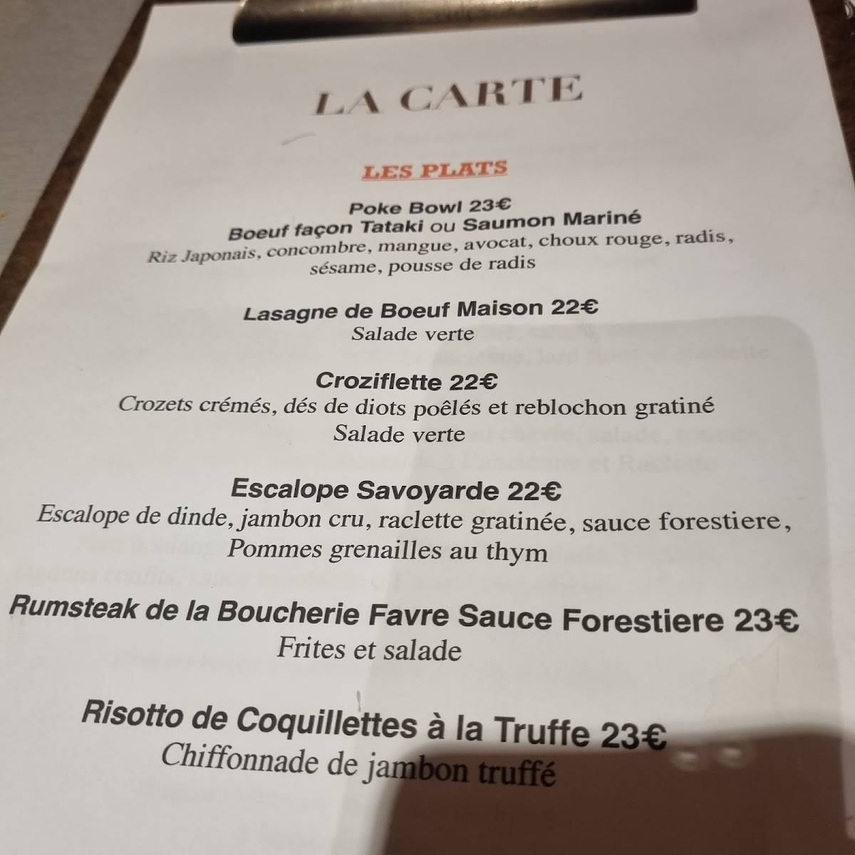 Menu de Le Comptoir Café Bistro