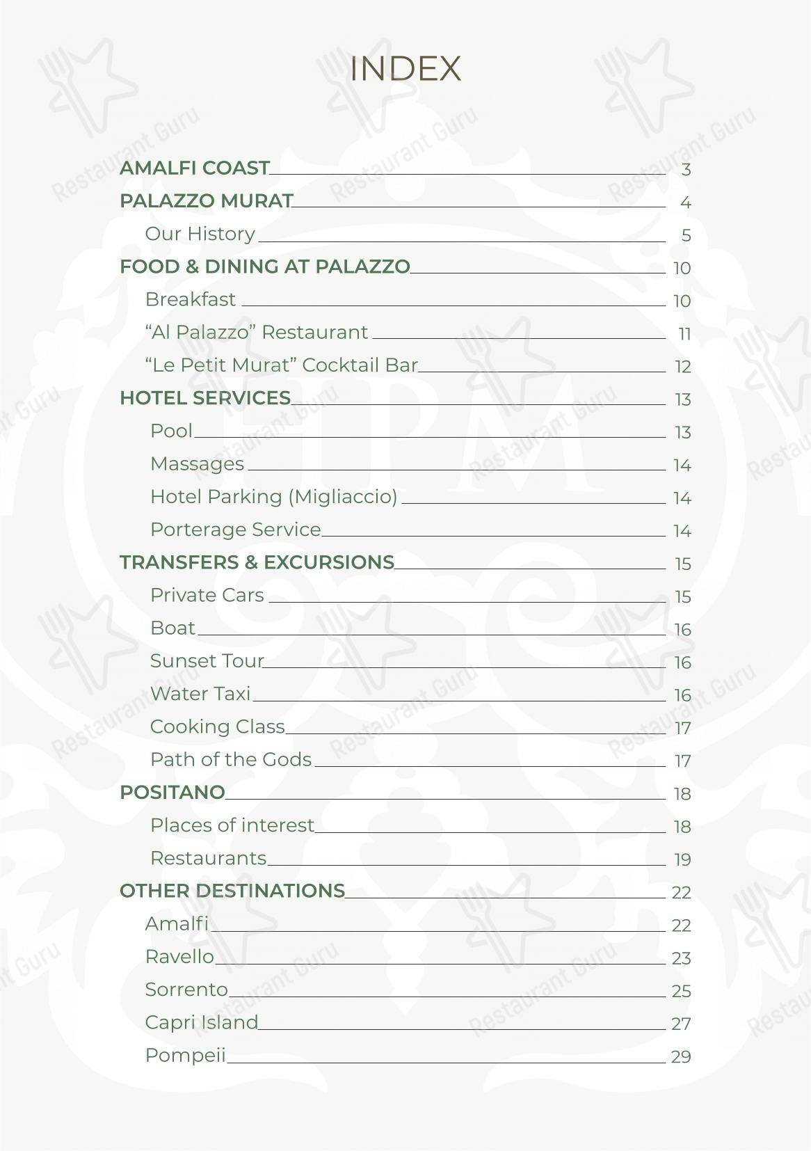 Menu per Al Palazzo ristorante