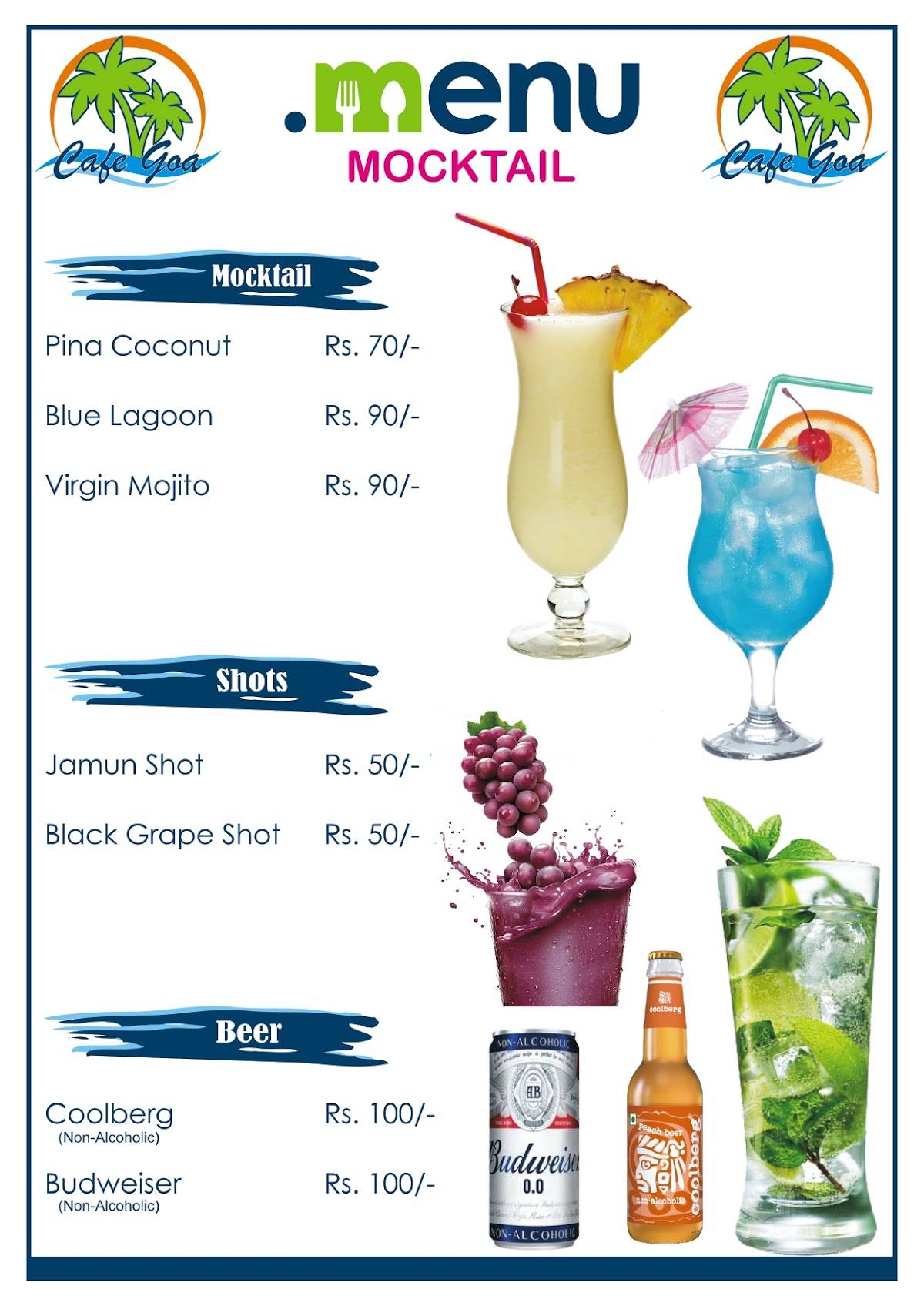 कॅफे गोवा menu