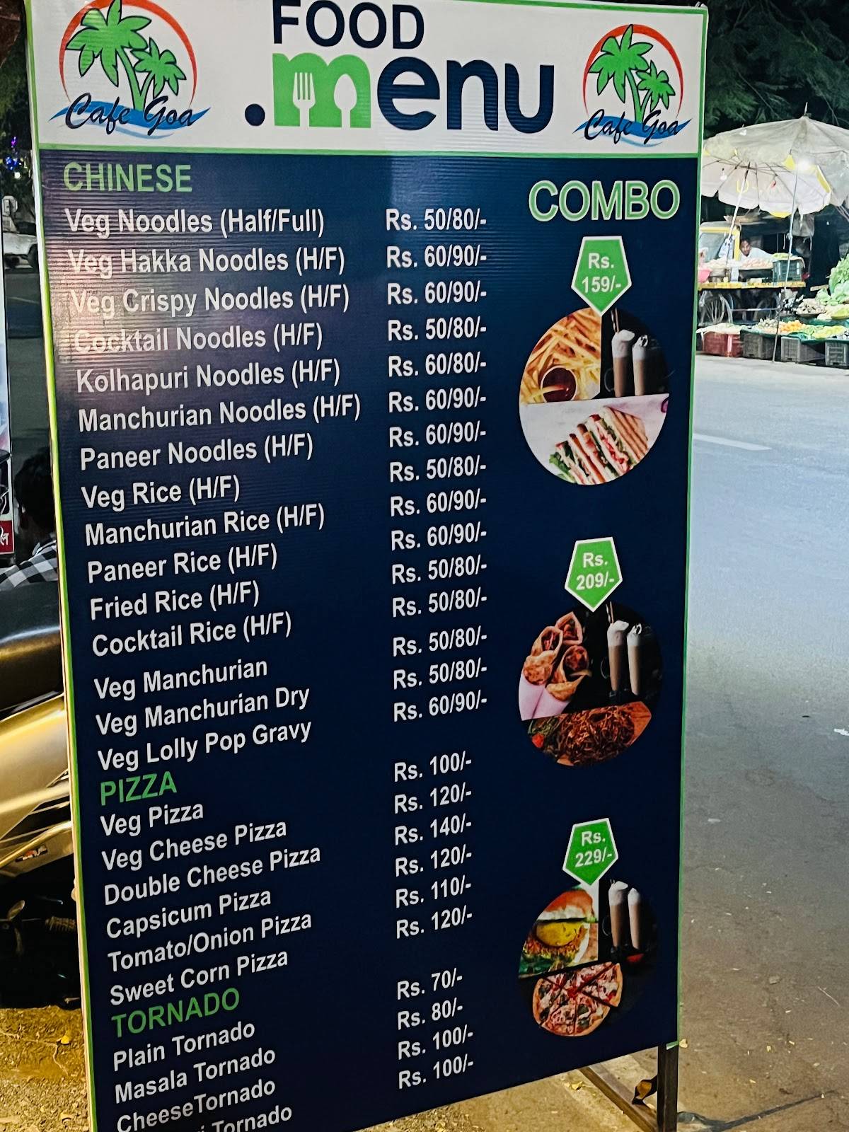 कॅफे गोवा menu