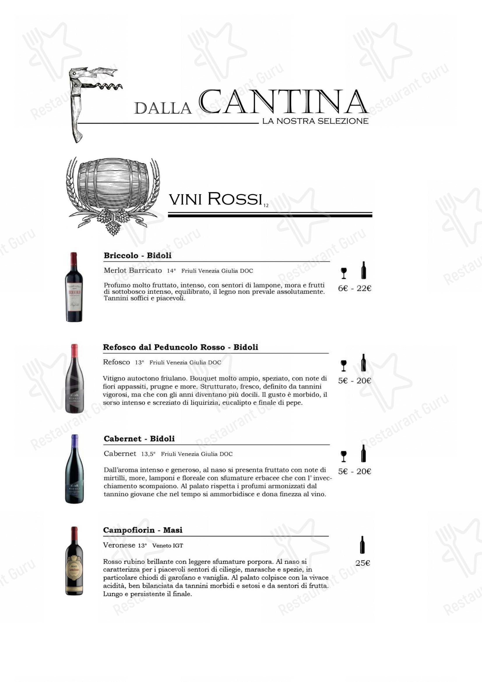 Anchimò Bistrot in Roma - Menu bar