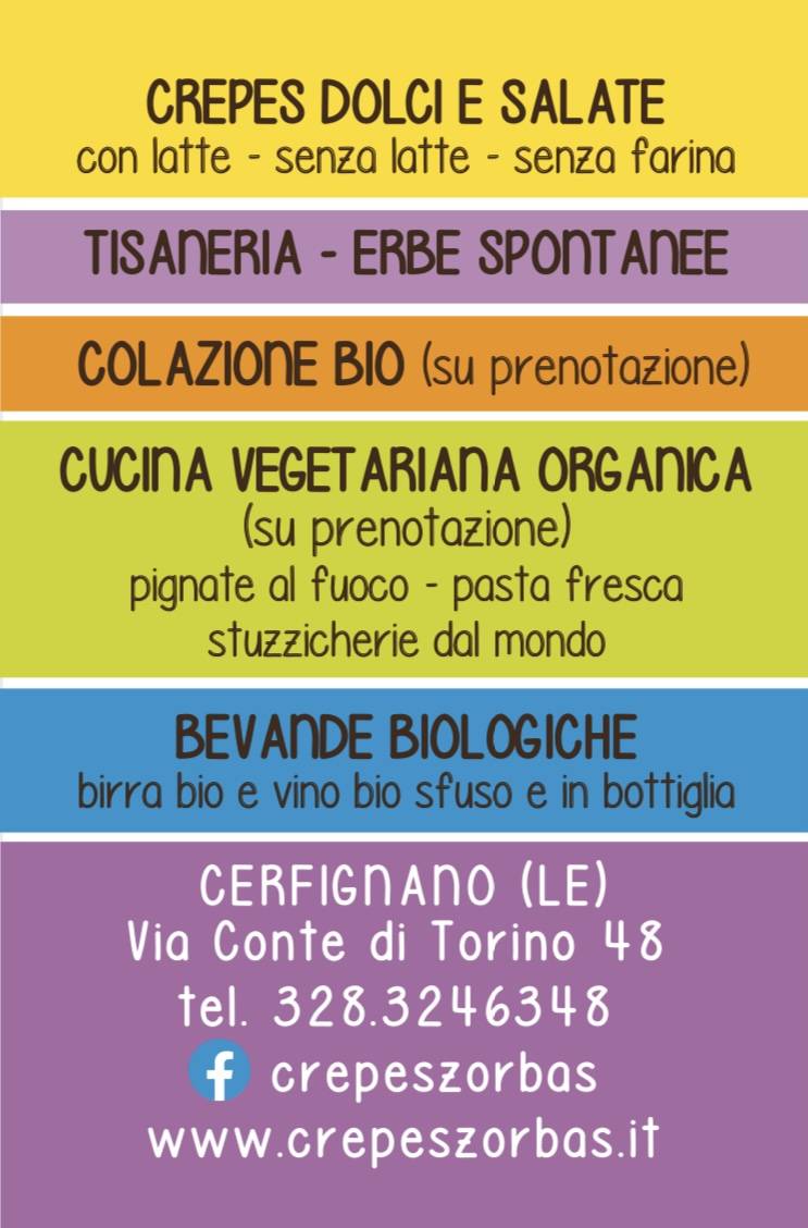 Menu di Crepes Zorbas 