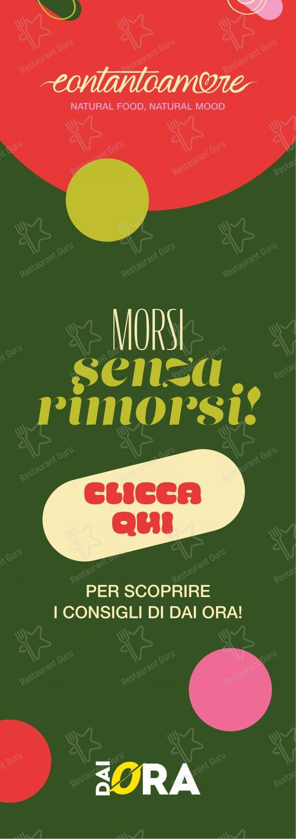 Menu per Contantoamore ristorante