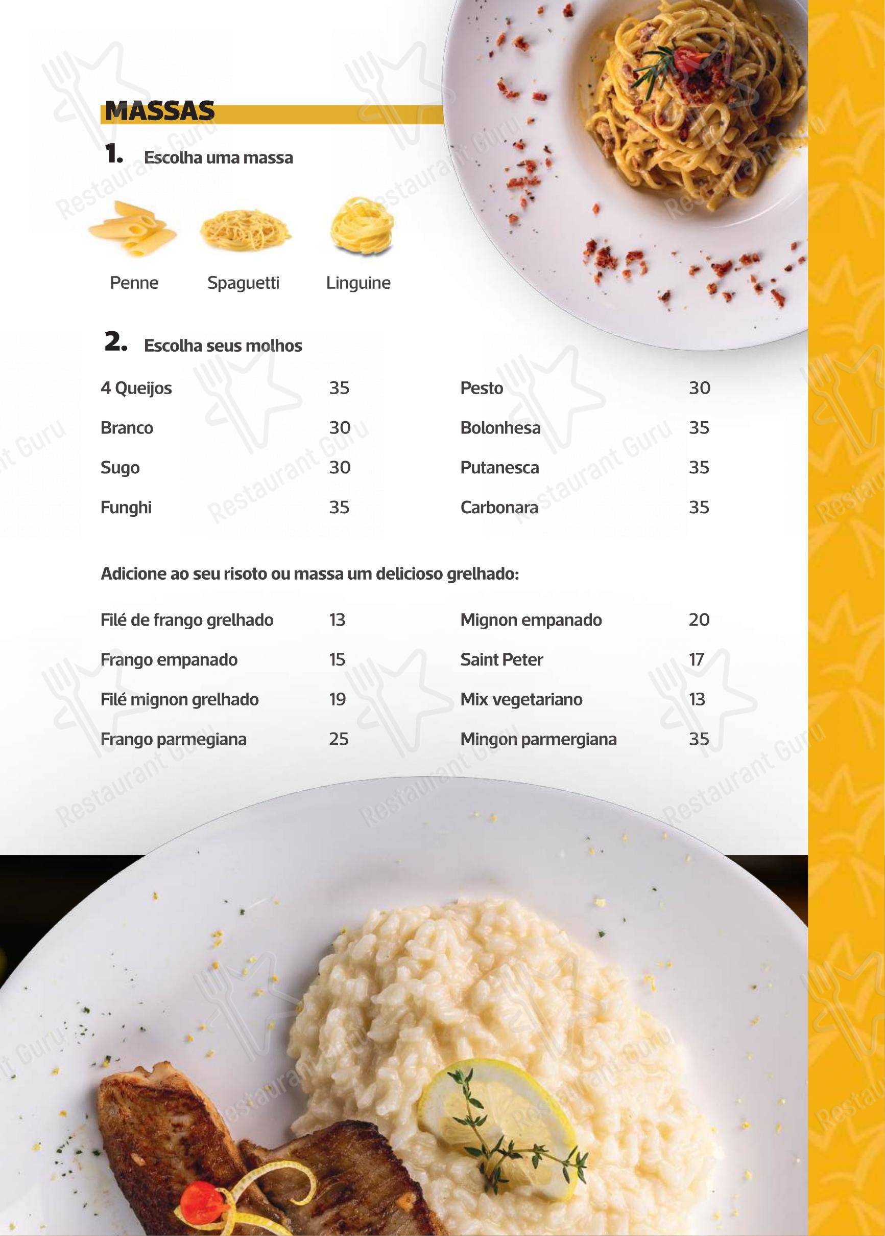 Coroas 370 em Americana - Menu
