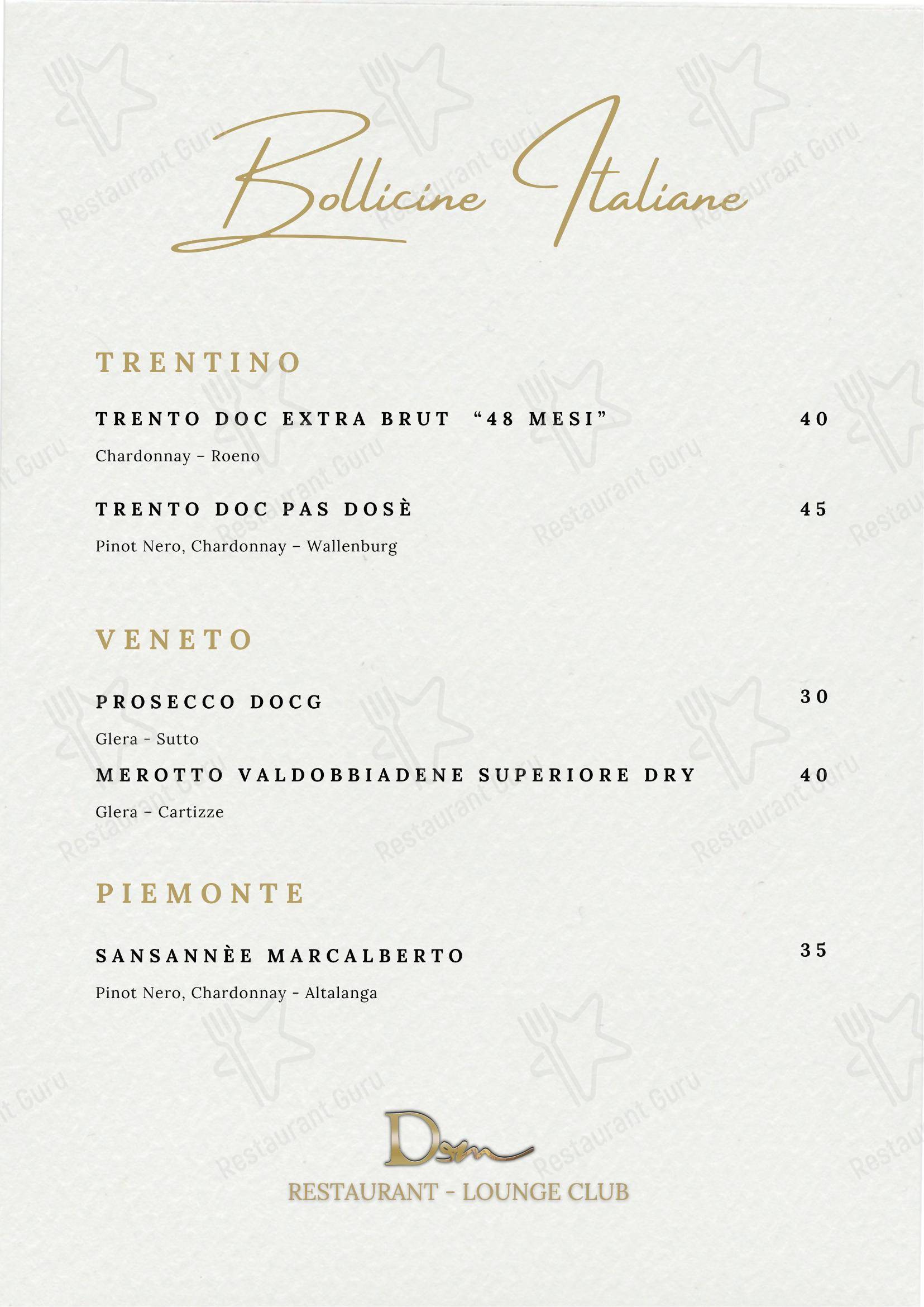 DeM Pavia - Ristorante e Lounge Bar in Pavia - Dinner Menu