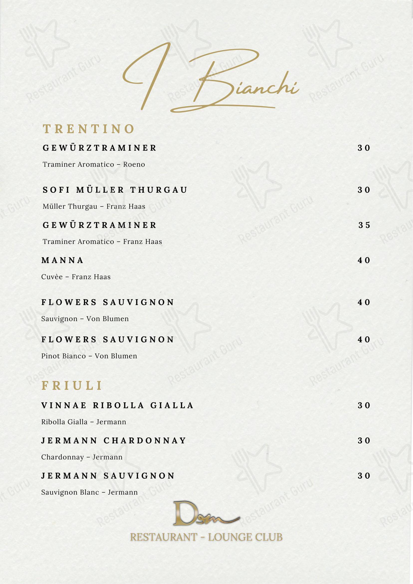 Ночное меню per DeM Pavia - Ristorante e Lounge Bar ristorante