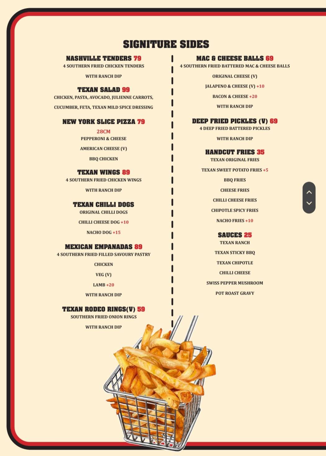 Menu At Texas American Restaurant Durban Menu At Texas American Restaurant Durban