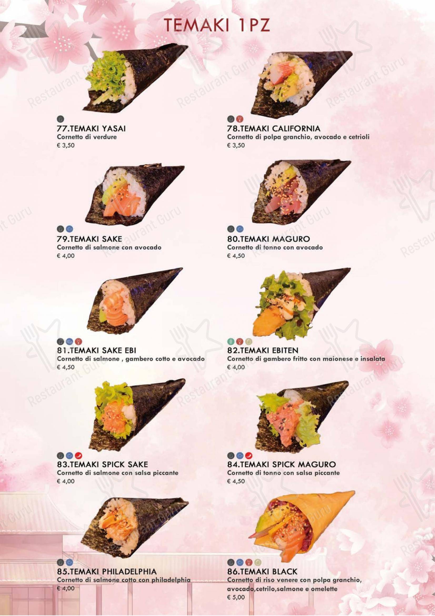 Menu bar per Ristorante Fuji 2 ristorante