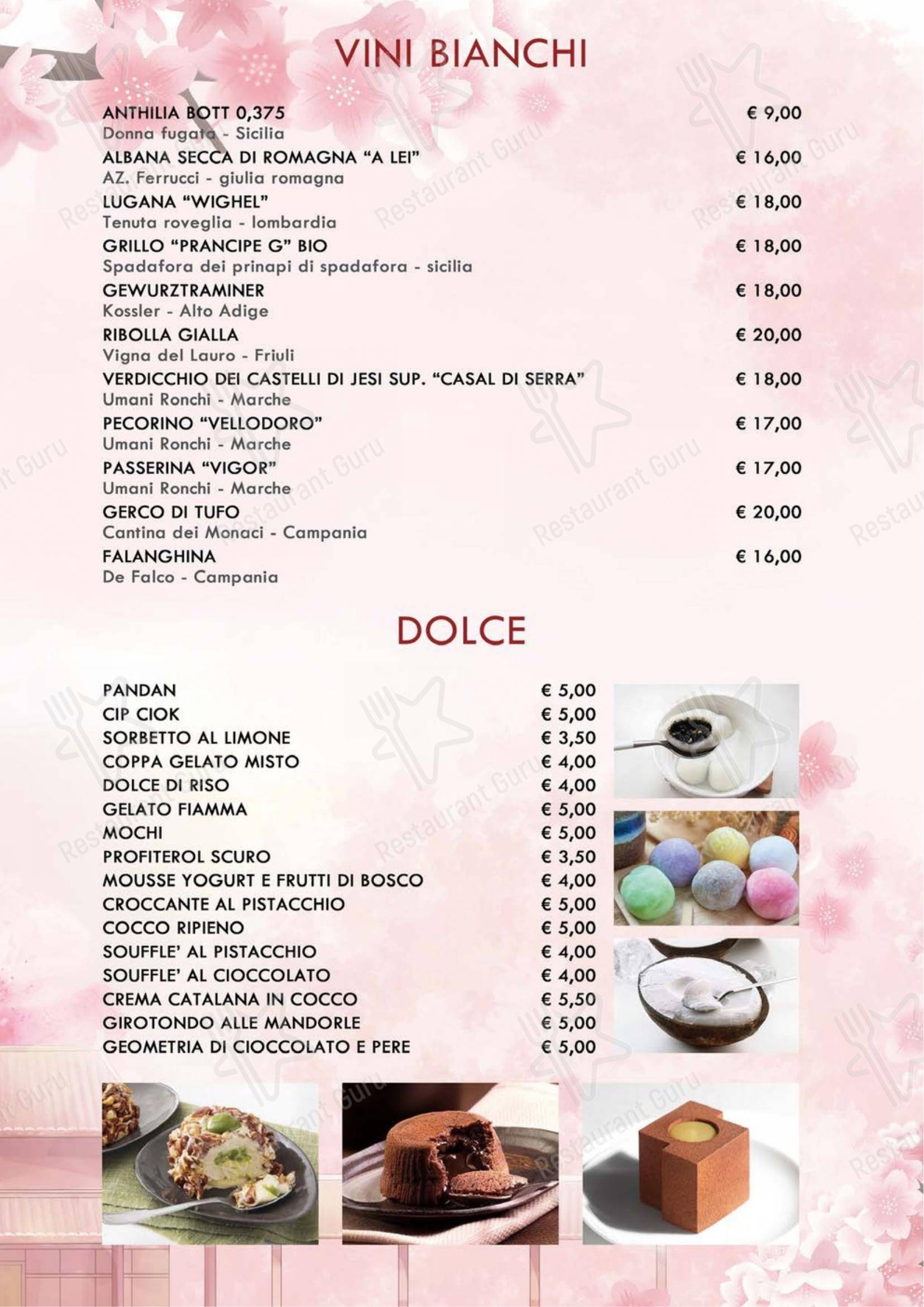 Menu di Ristorante Fuji 2 - Menu