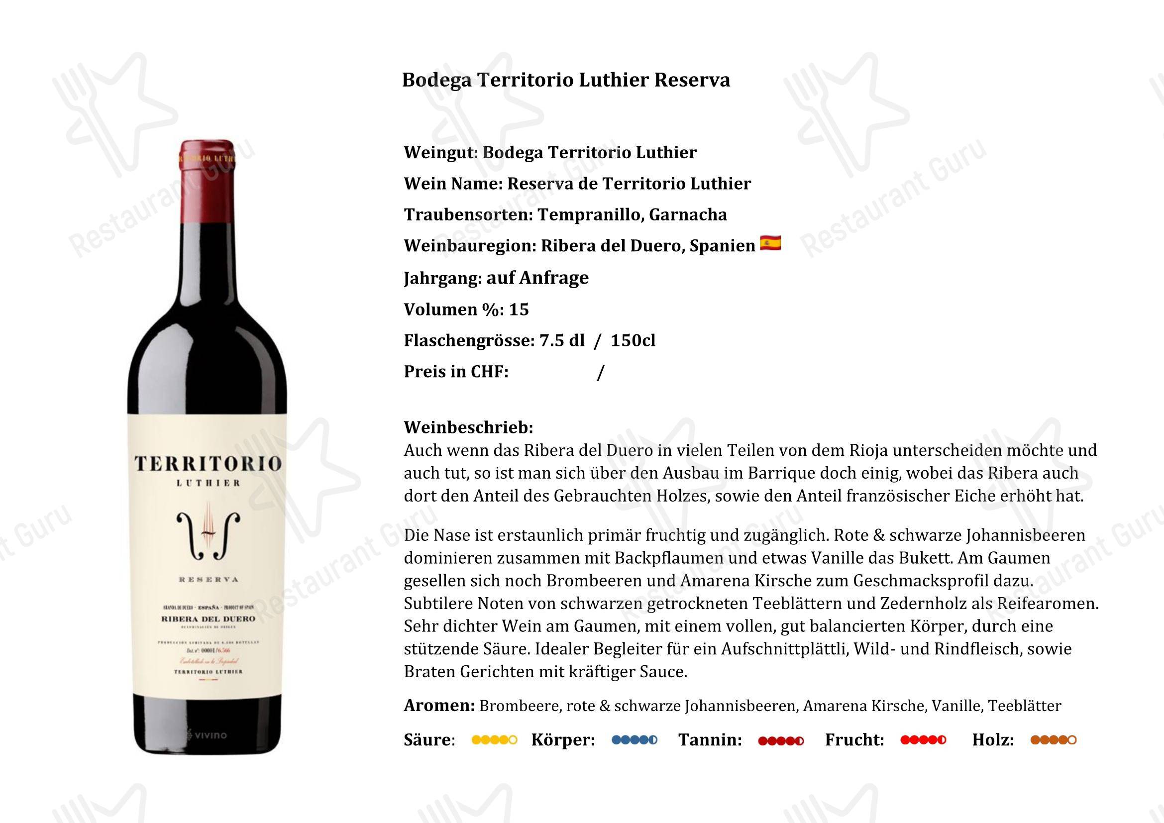 Menu di Gasthaus Alp Scheidegg - Коктейльная карта