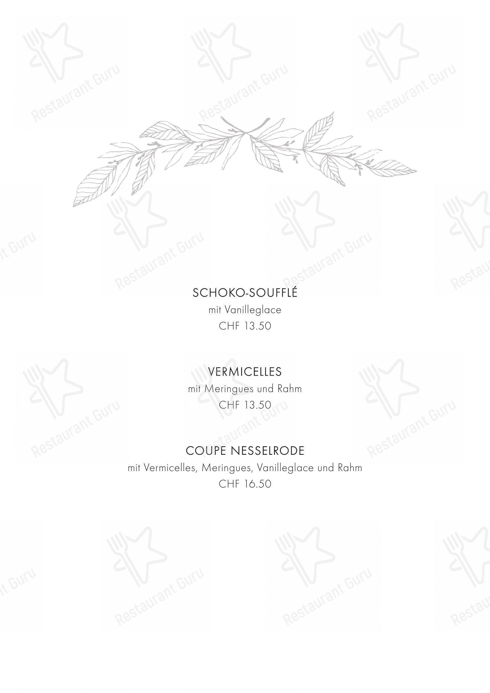 Menu di Gasthaus Alp Scheidegg - Menu bar