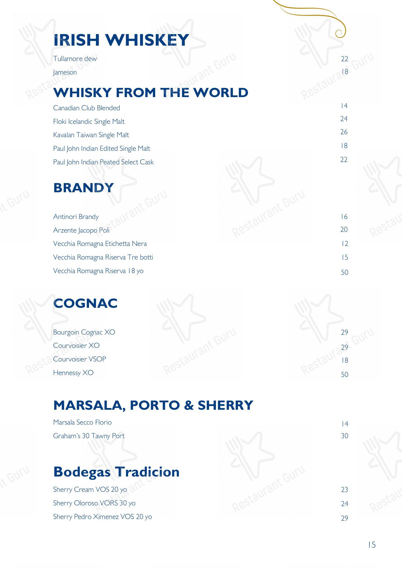 Menu per George pub & bar