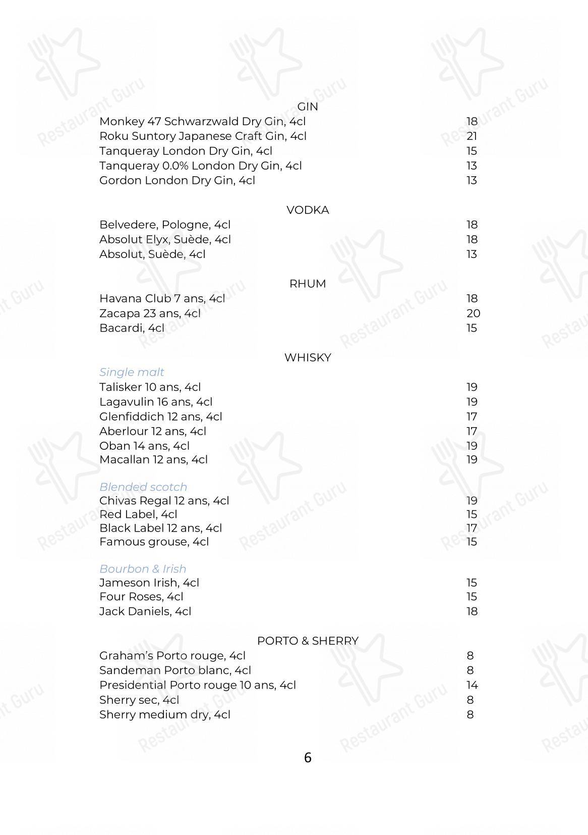 Ночное меню per Victoria Glion in Montreux