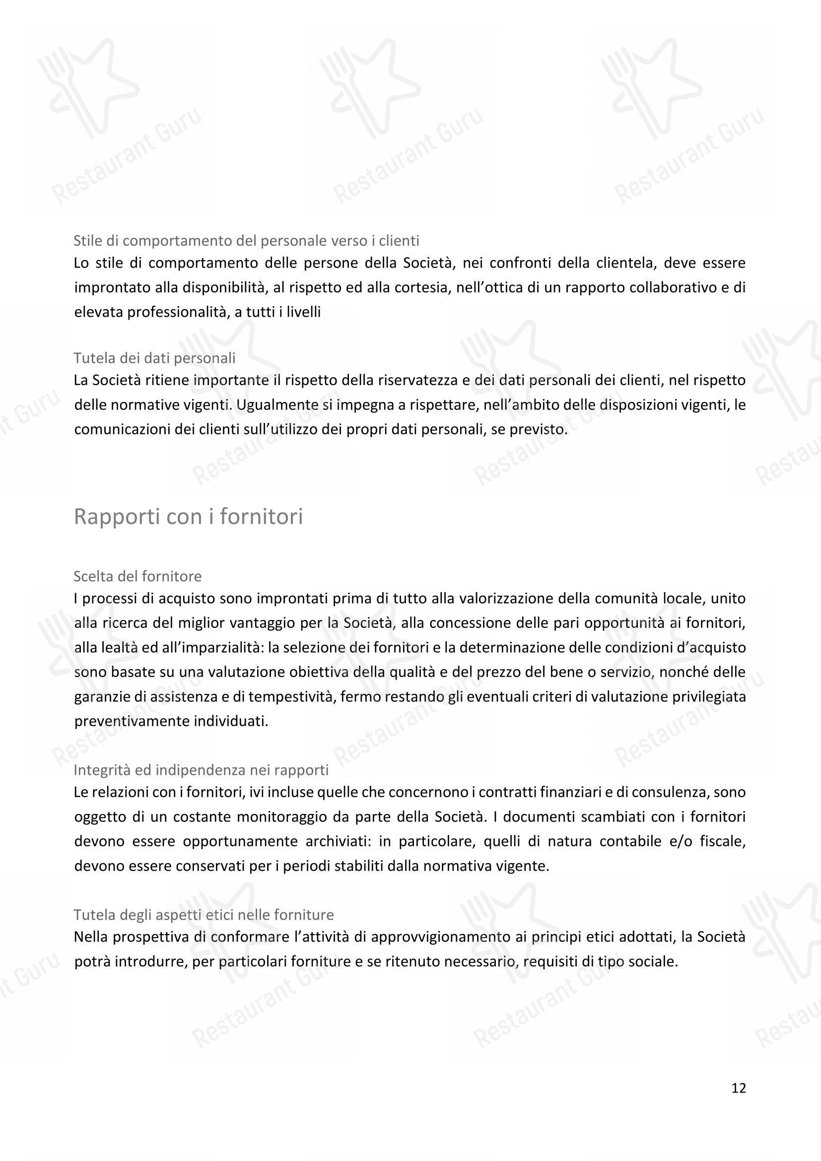 I Carracci in Bologna - Takeaway Menu