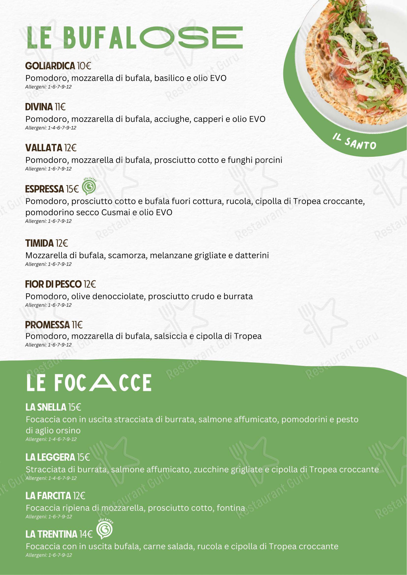 Menu per I Goliardi Roma ristorante