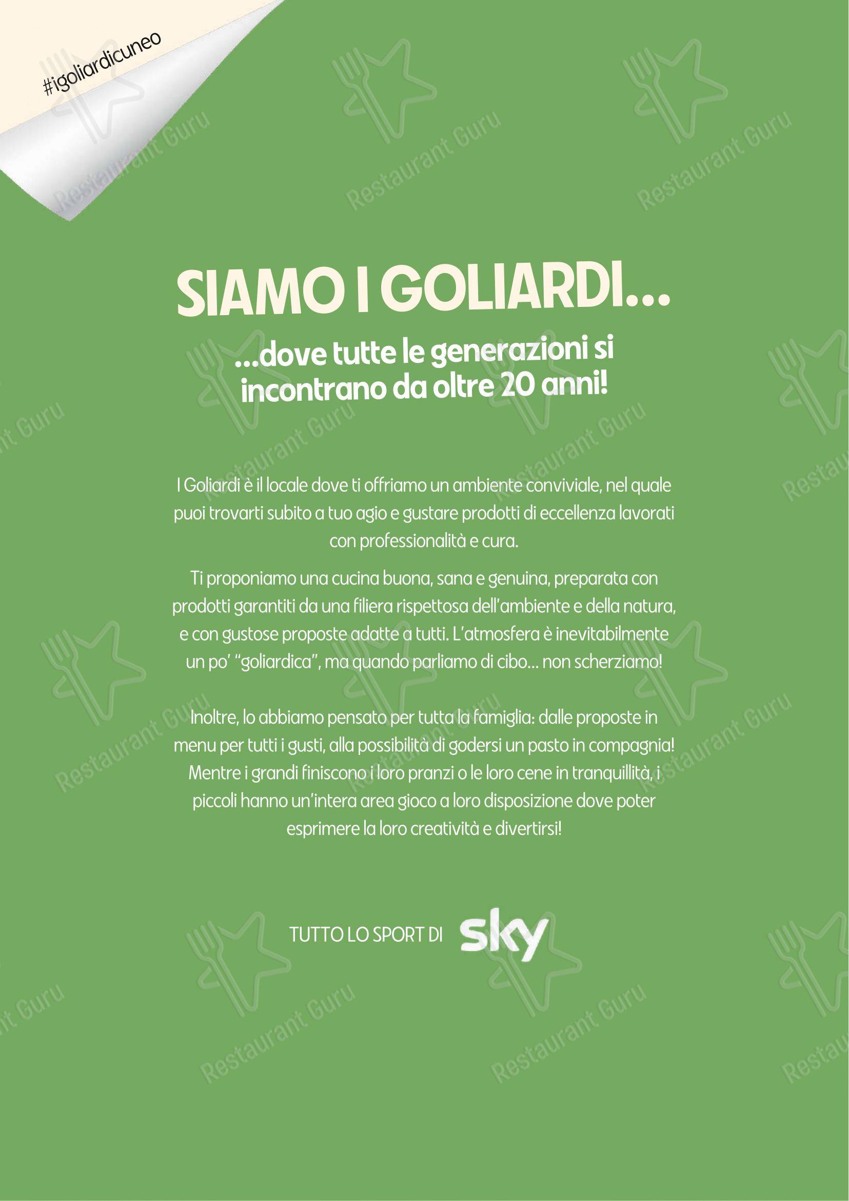 Menu di I Goliardi Roma - Menu