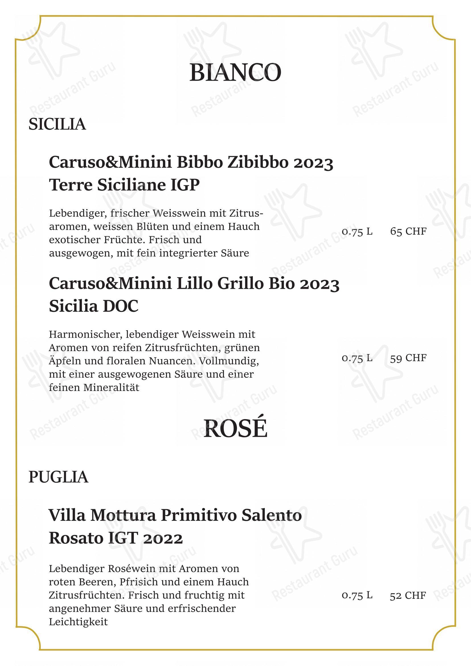 Menu bar per La Bottega da Pina ristorante