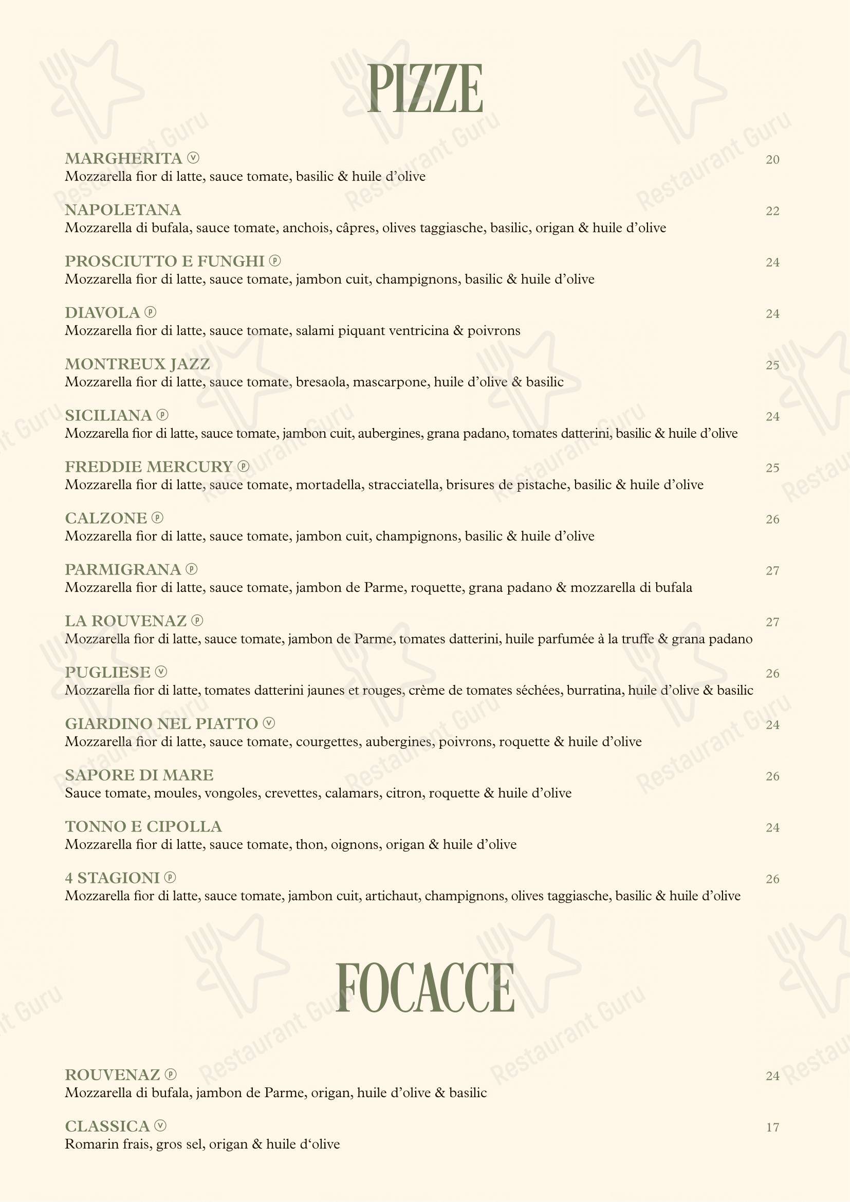 Menu bar per La Rouvenettaz (Jardin d'hiver) ristorante