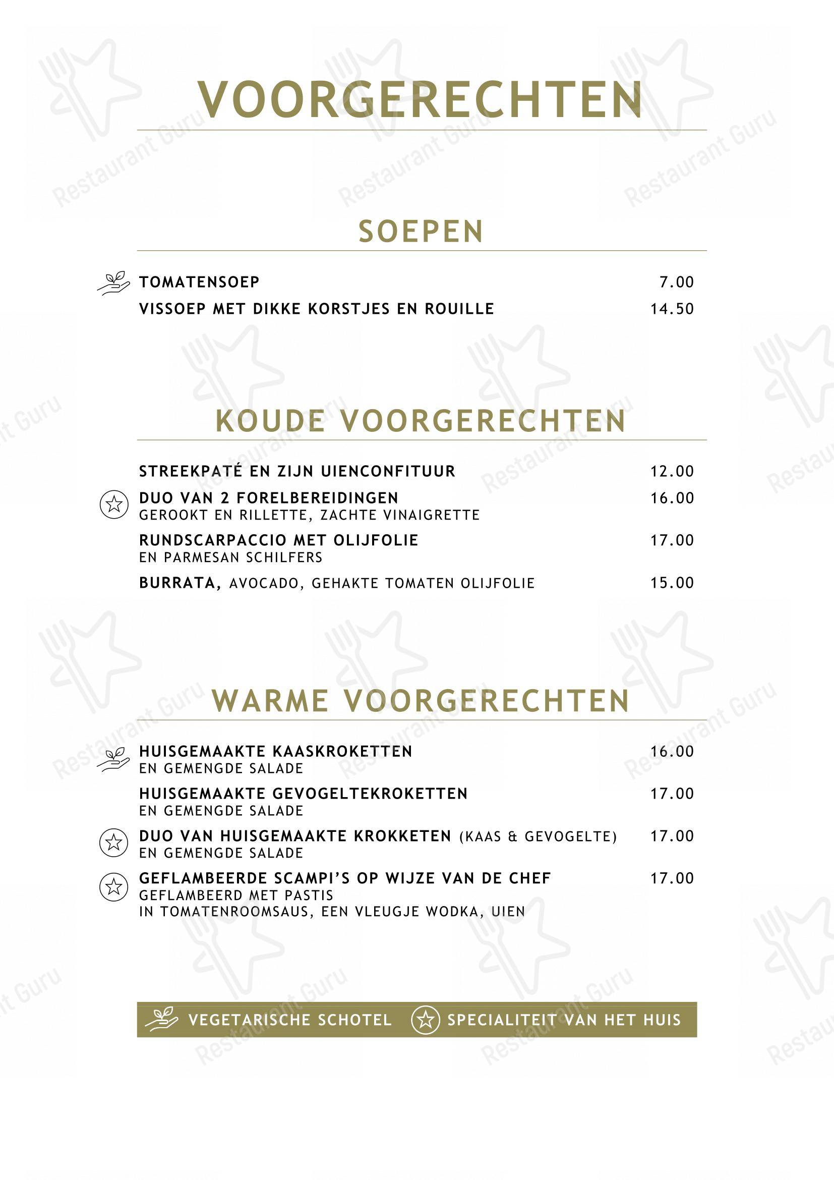 Découvrez le menu pour Le Vert de Pommier