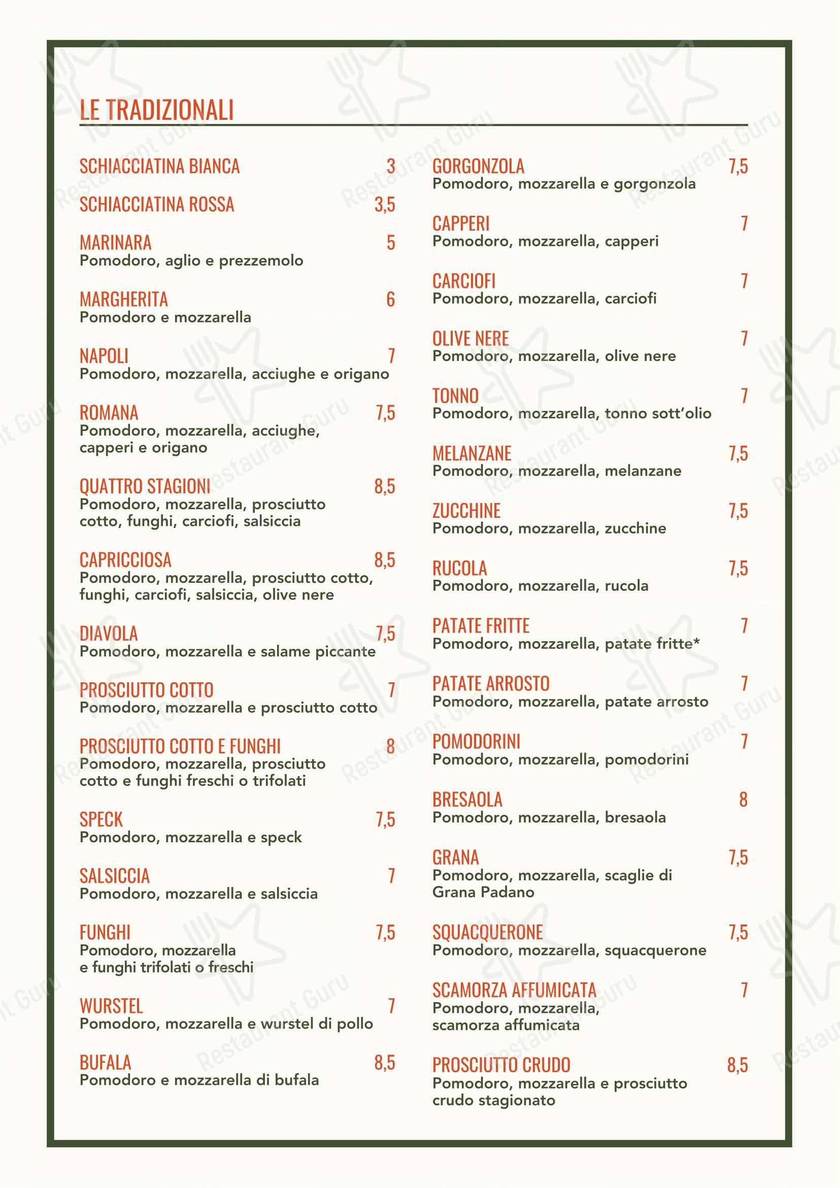 Menu di Martoranello - Ristorante Pizzeria - 菜单