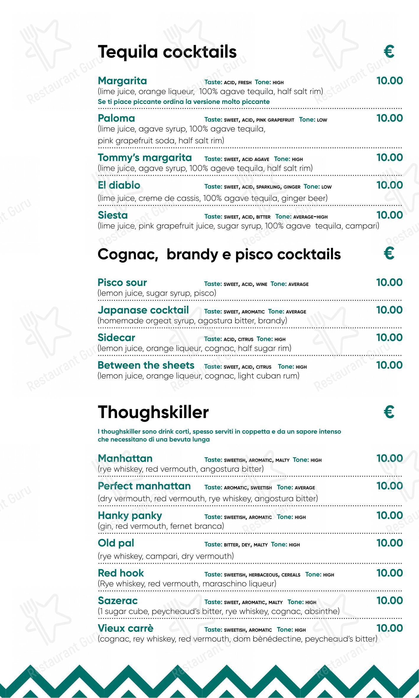 Основное меню per Medòra ristorante