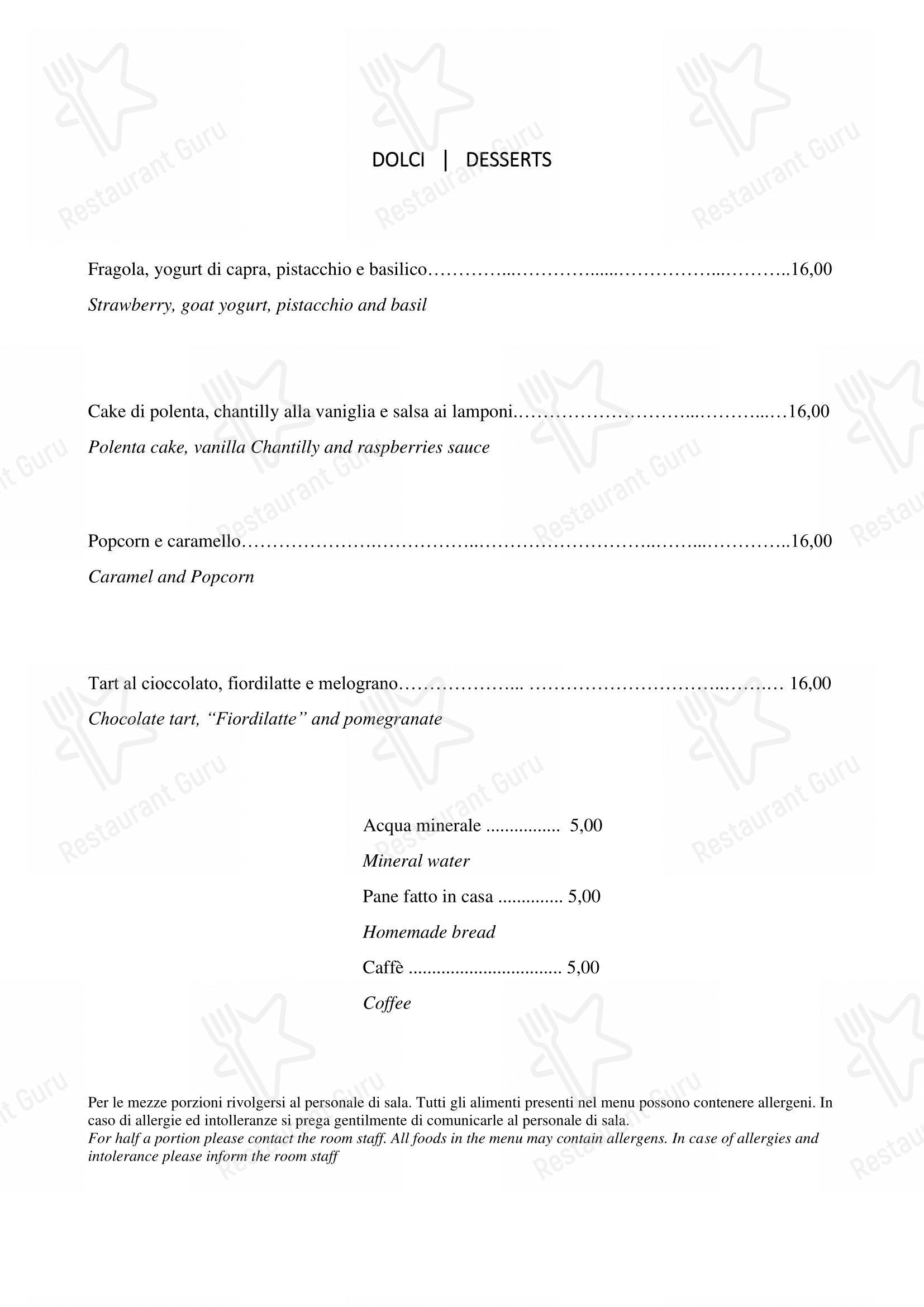 菜单 per Moma in Roma