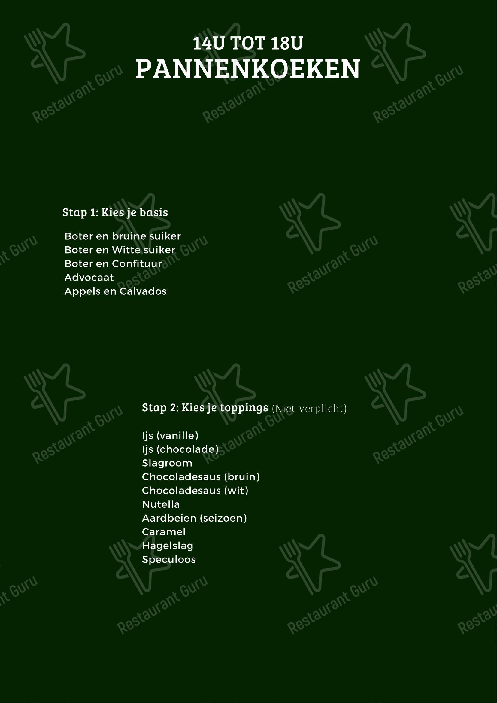 Menu pour Petrouska dans Roulers