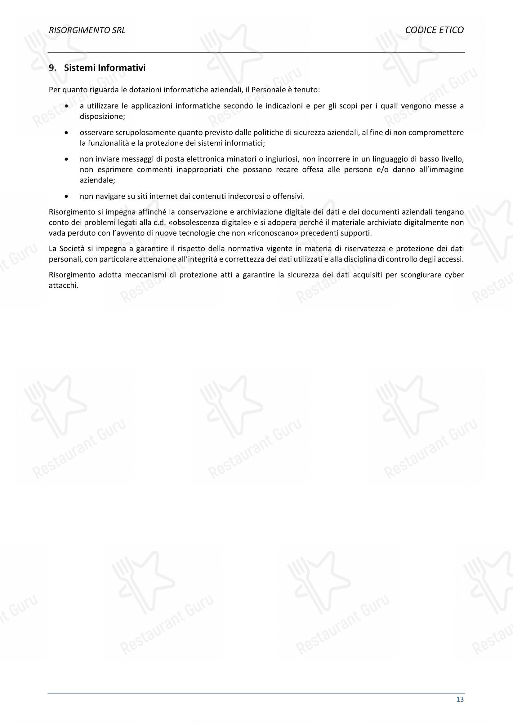 Ristorante Del Cambio in Torino - Menu