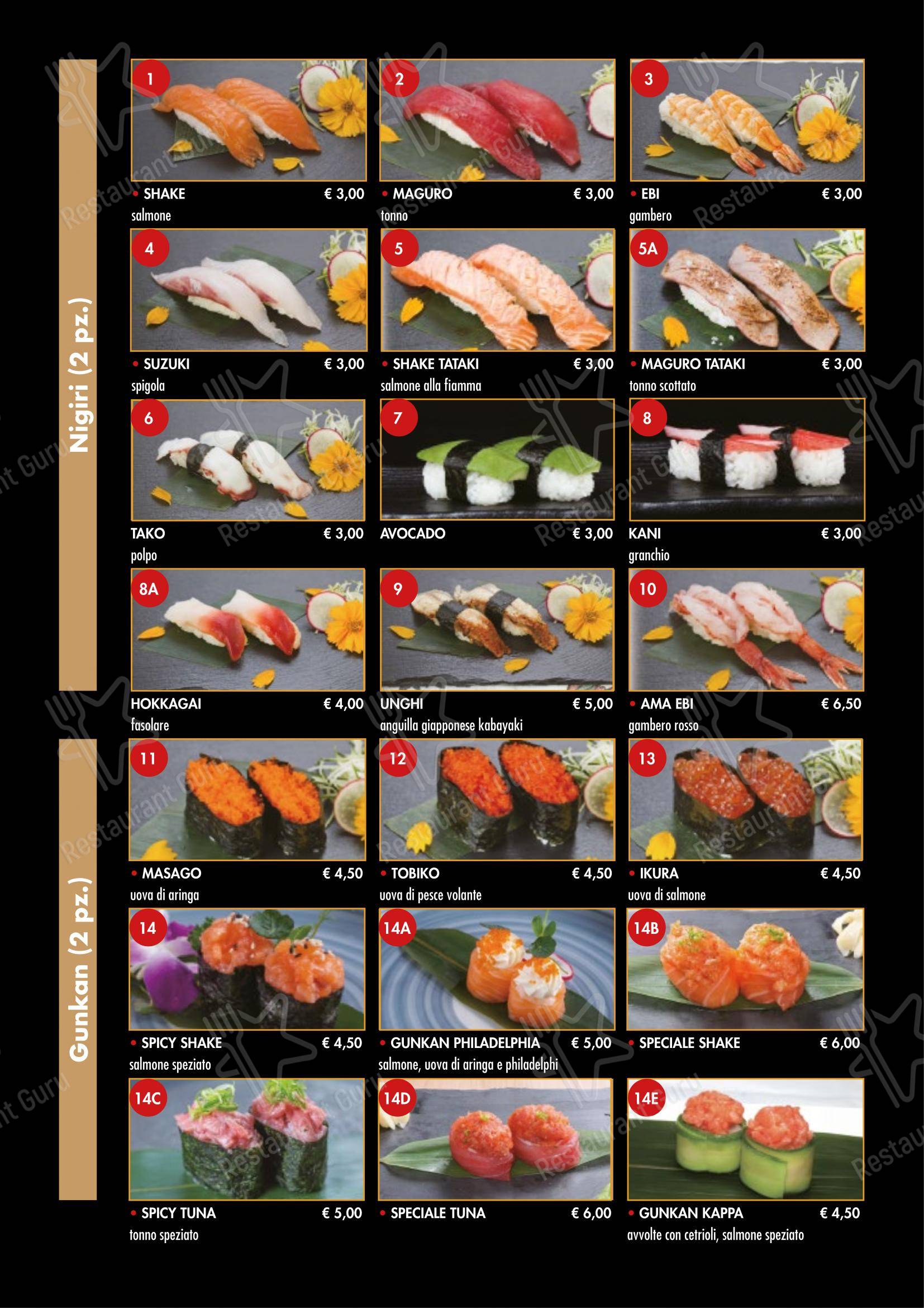 Menu di Ristorante Hong Yun - Menu