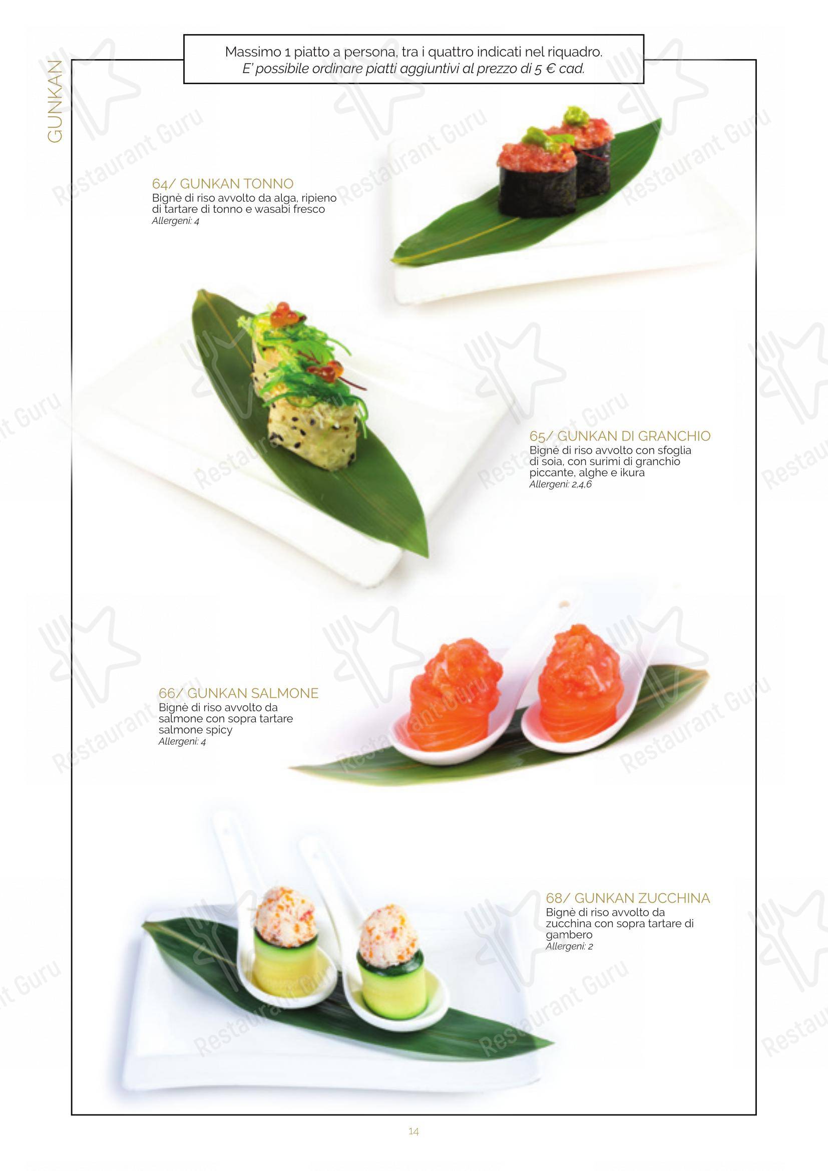 Ristorante Lin Tasting Emotion in Legnano - Menu bar