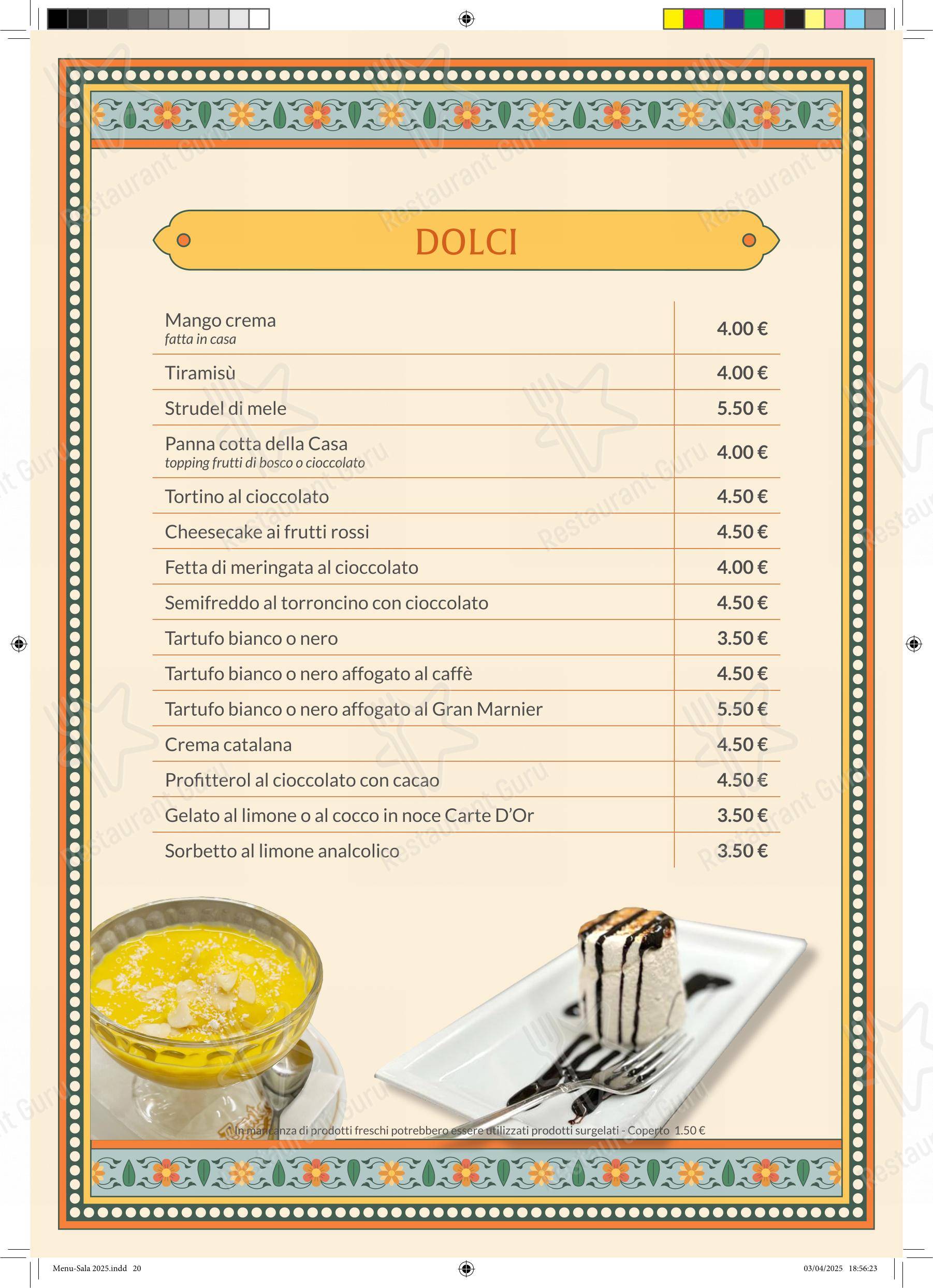 菜单 per Ristorante Pizzeria al Convento in Ponte Oliveti