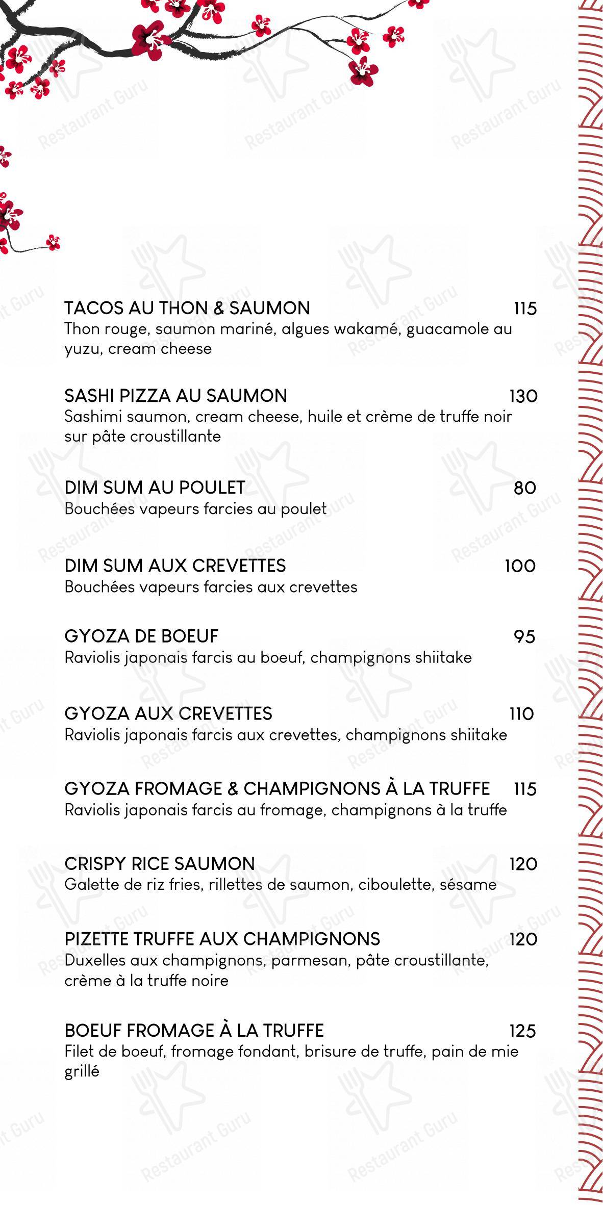 Shoko Lounge dans Rabat - Menu