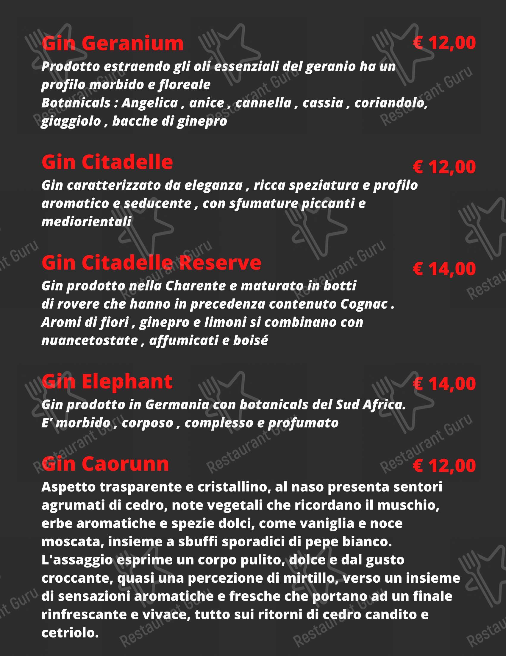 Menu di Shake Cocktail & Wine Bar - Коктейльная карта