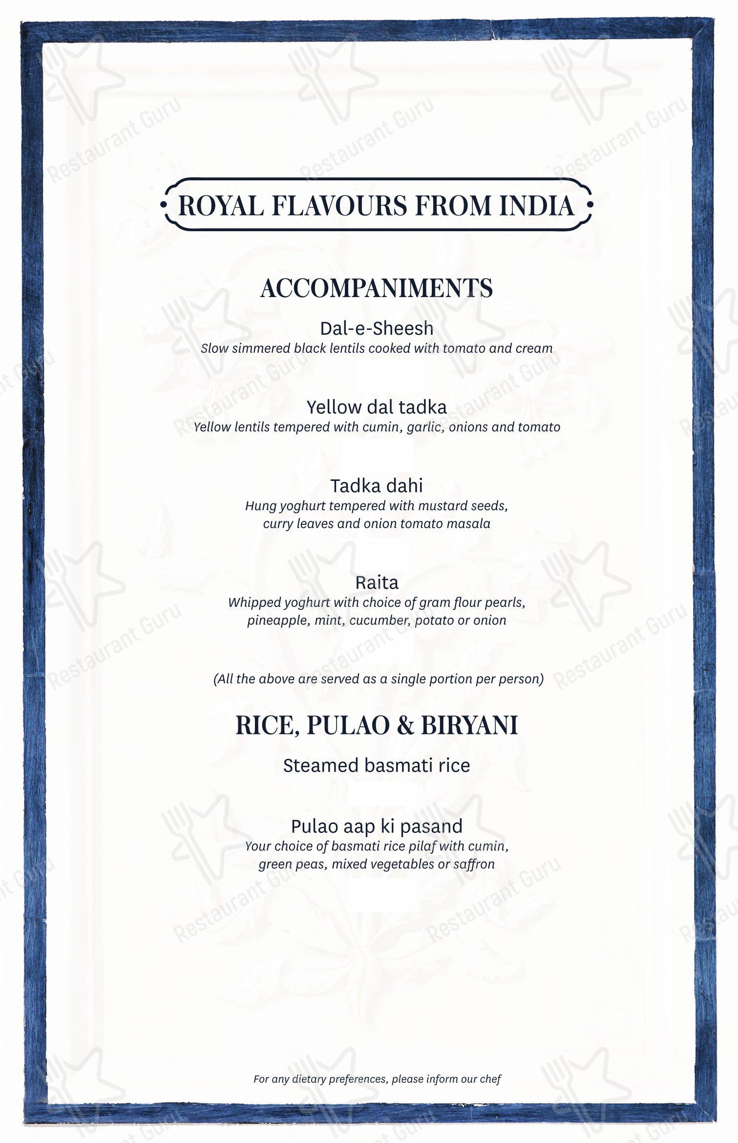 Sheesh Mahal in Udaipur - Коктейльная карта