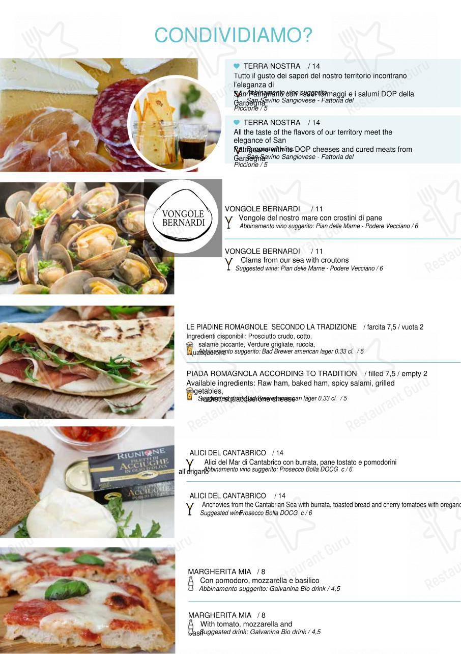 Menu per SkyBar Sea View Riccione pub & bar