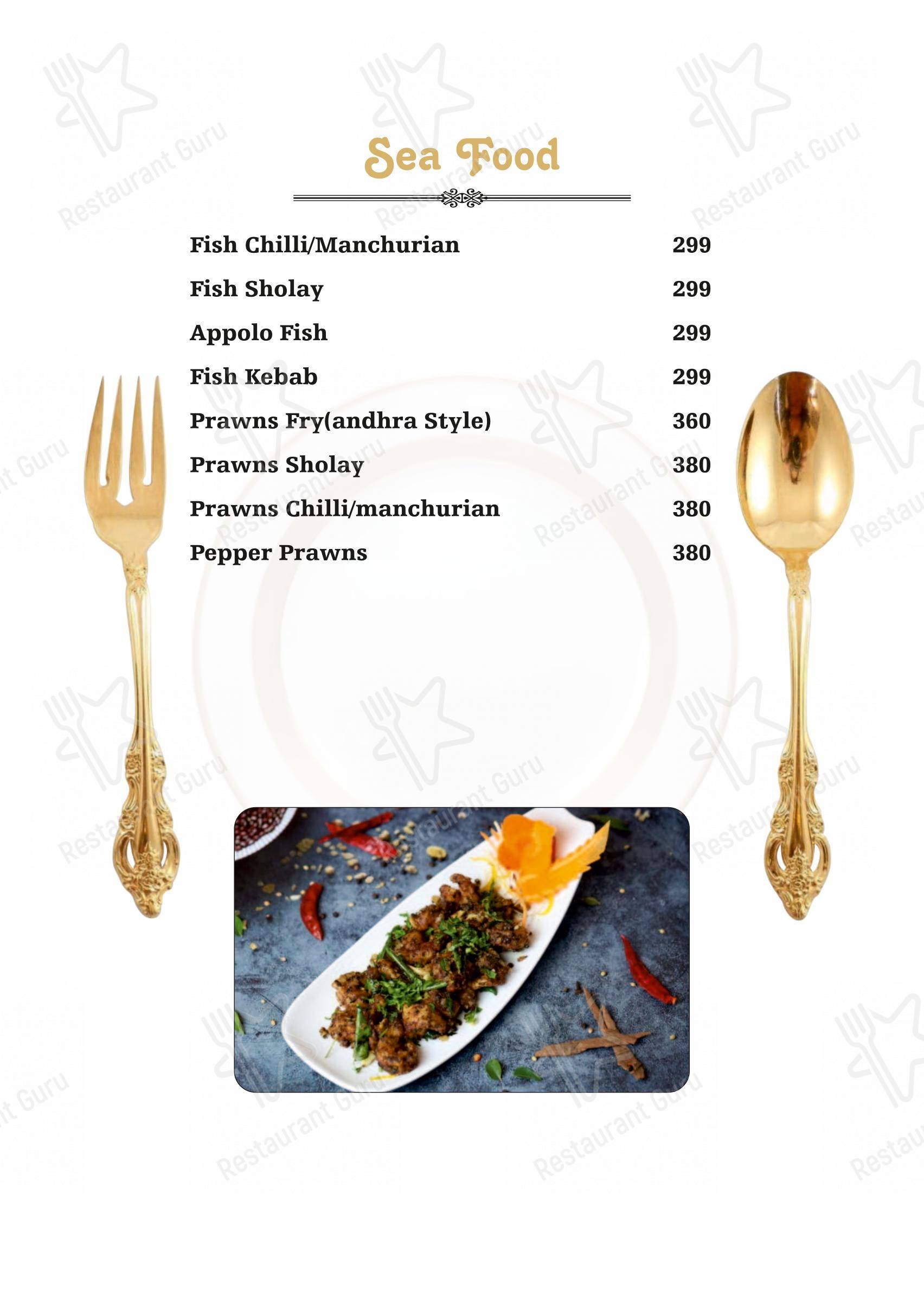 Zamindar Restaurant in Bengaluru - Menu